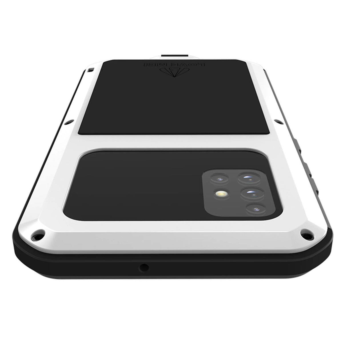 White Shockproof Armor Hybrid Phone Case for Samsung Galaxy A71 Z94880