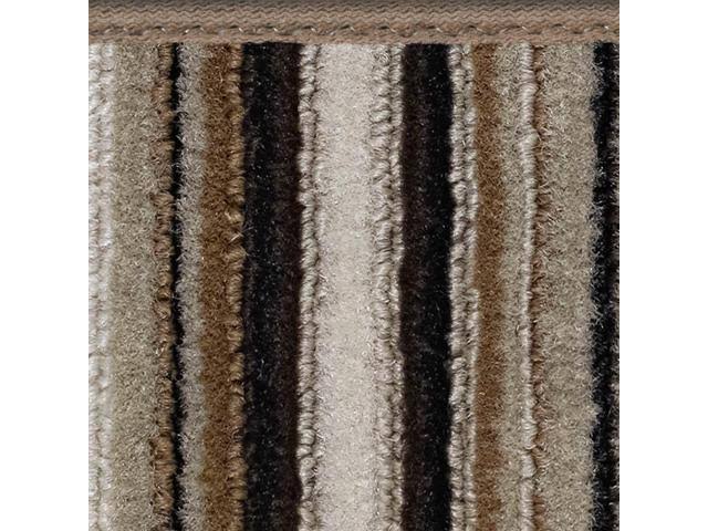Mocha Brown Stripe Skid-Resistant Carpet Runner 8 ft. x 36 in. V238