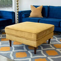Gold Velvet Square Ottoman Y548892
