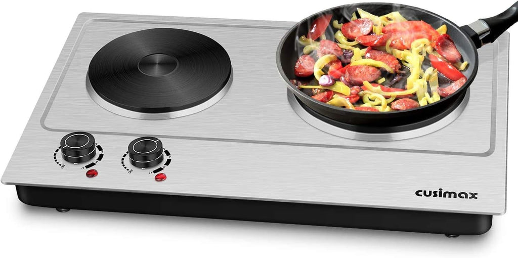 Green Cast Iron Single Burner Hot Plate Electric Burner, Pack of 2 S14211