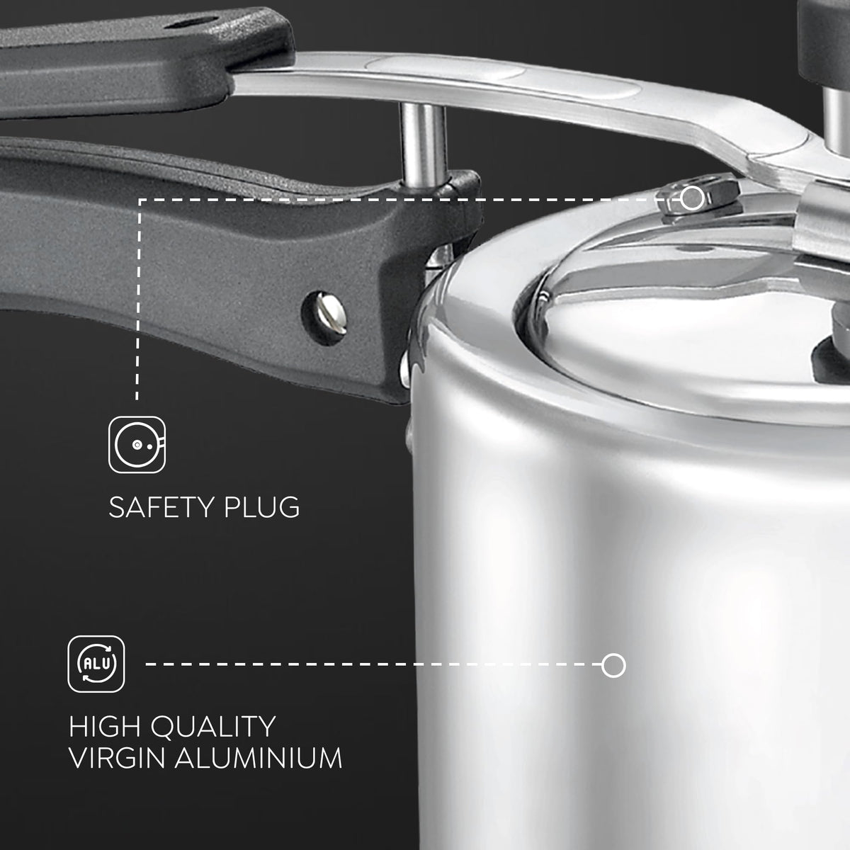5 L Aluminium Pressure Cooker D1436