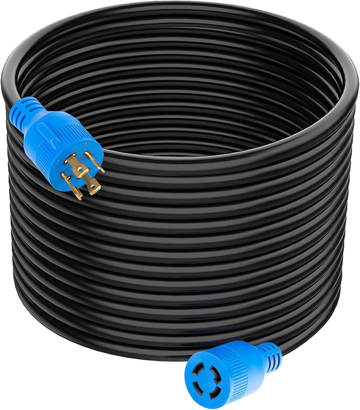 4 Prong 30 Amp 100 Feet Generator Extension Cord, NEMA L14-30P/L14-30R, 125/250V 7500W 10 Gauge SJTW Y3902