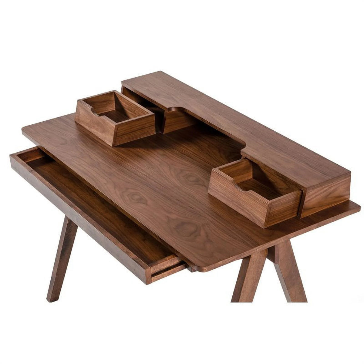 48" Rectangular Solid Wood Office Desk in Walnut O138958