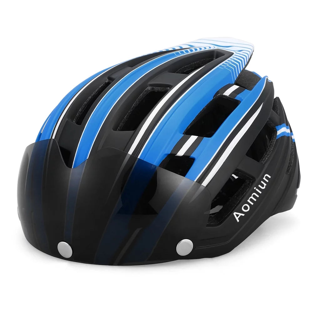 Mountain Bike Helmet with Back Light Detachable Magnetic Visor Q7249