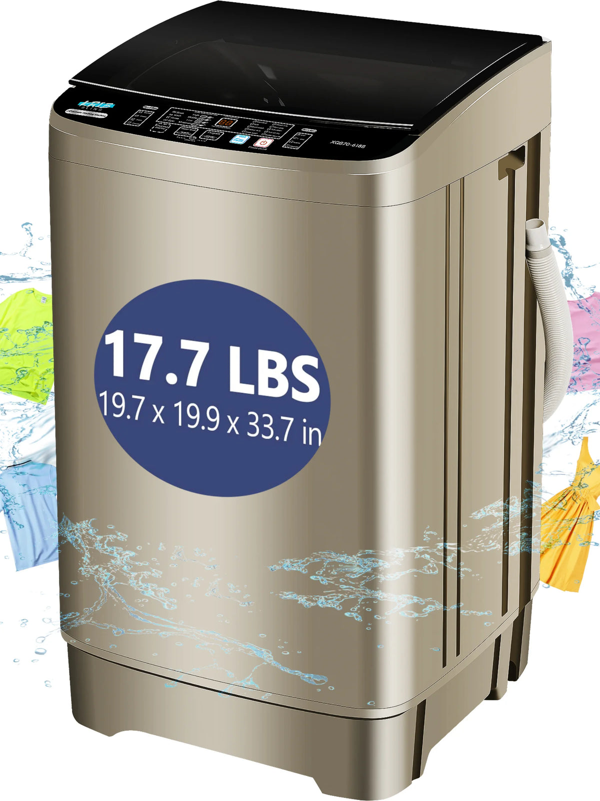Portable 17.7 lbs Full Automatic Washing Machine C812042