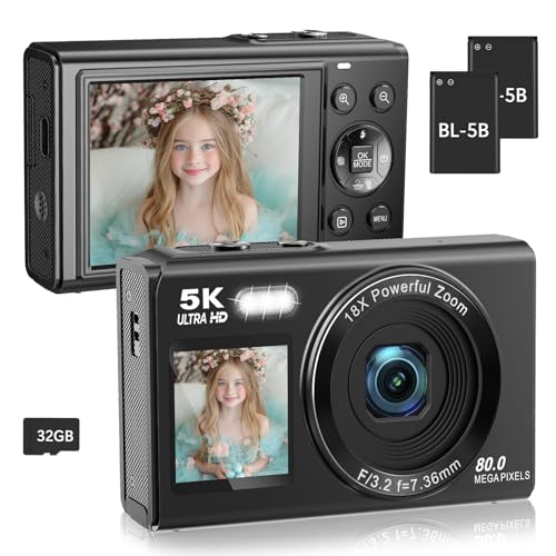5K Dual Screen Digital Camera with Fill Light J129