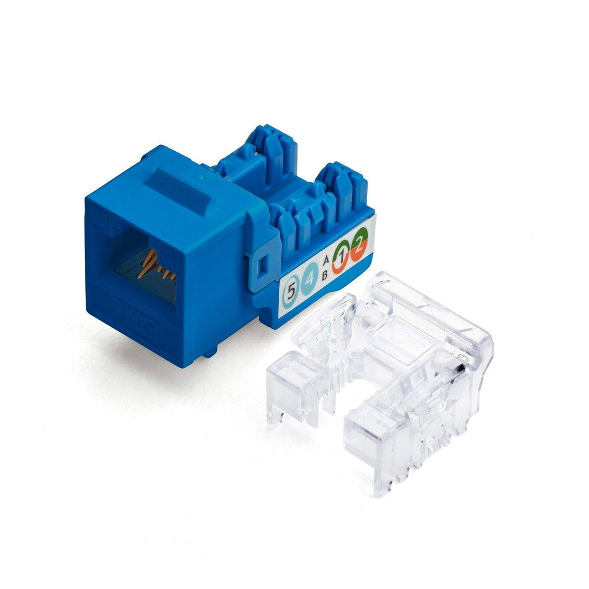 Blue Cat6a Unshielded Keystone Jack 48pc S931