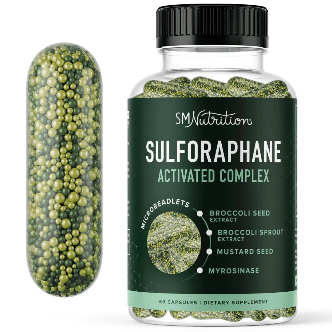 50MG Sulforaphane Supplement from Broccoli Sprouts, Vegan 60ct V628