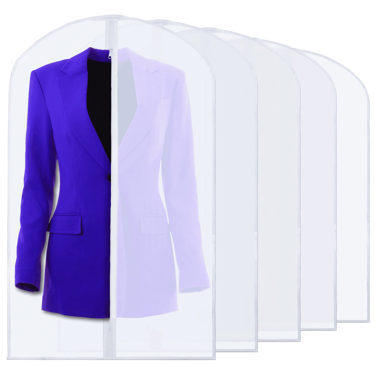 Black 5 Pack Hanging Garment Bag W700