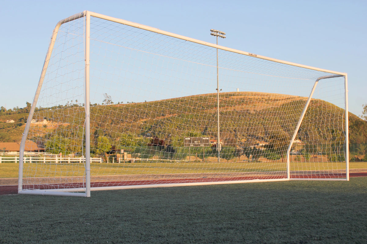 24x8 Regulation Soccer Goal with 3.5mm Nets Galvanized Steel E87899