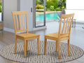 Antique Oak Wood Dining Chairs Set of 2 J502