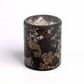 Brown Mosaic Flameless LED Pillar Candle with Timer H50582
