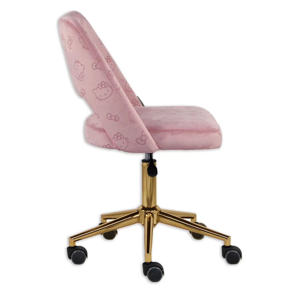 White Velvet Swivel Vanity Chair with Wheels Q4013