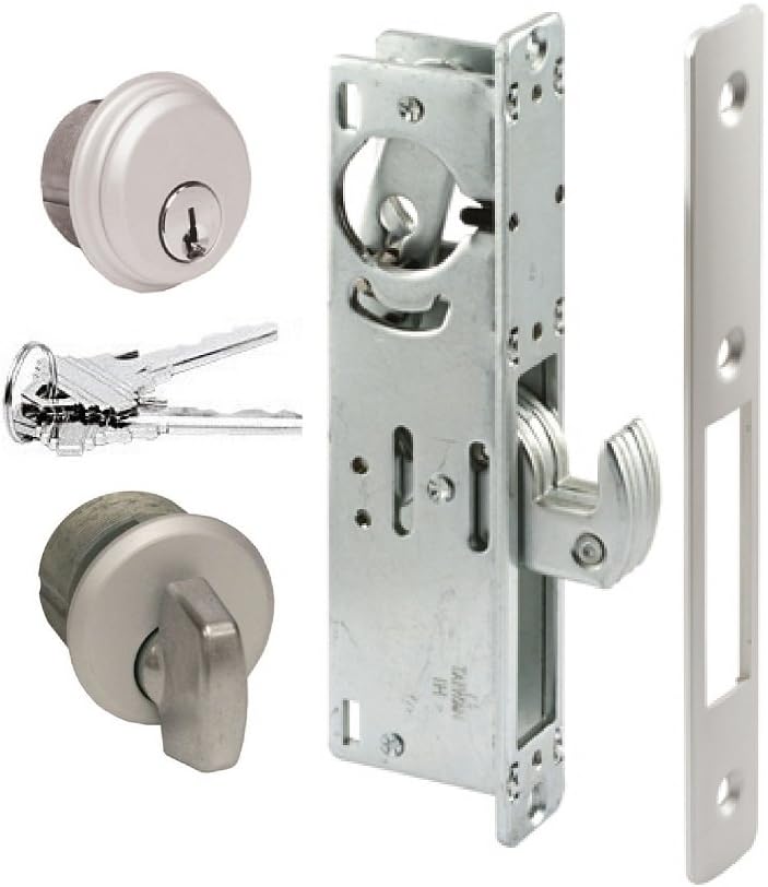 Storefront Door Mortise Lock Hook Deadbolt & Cylinder Combo, Aluminum, Pack of 2 Z770399