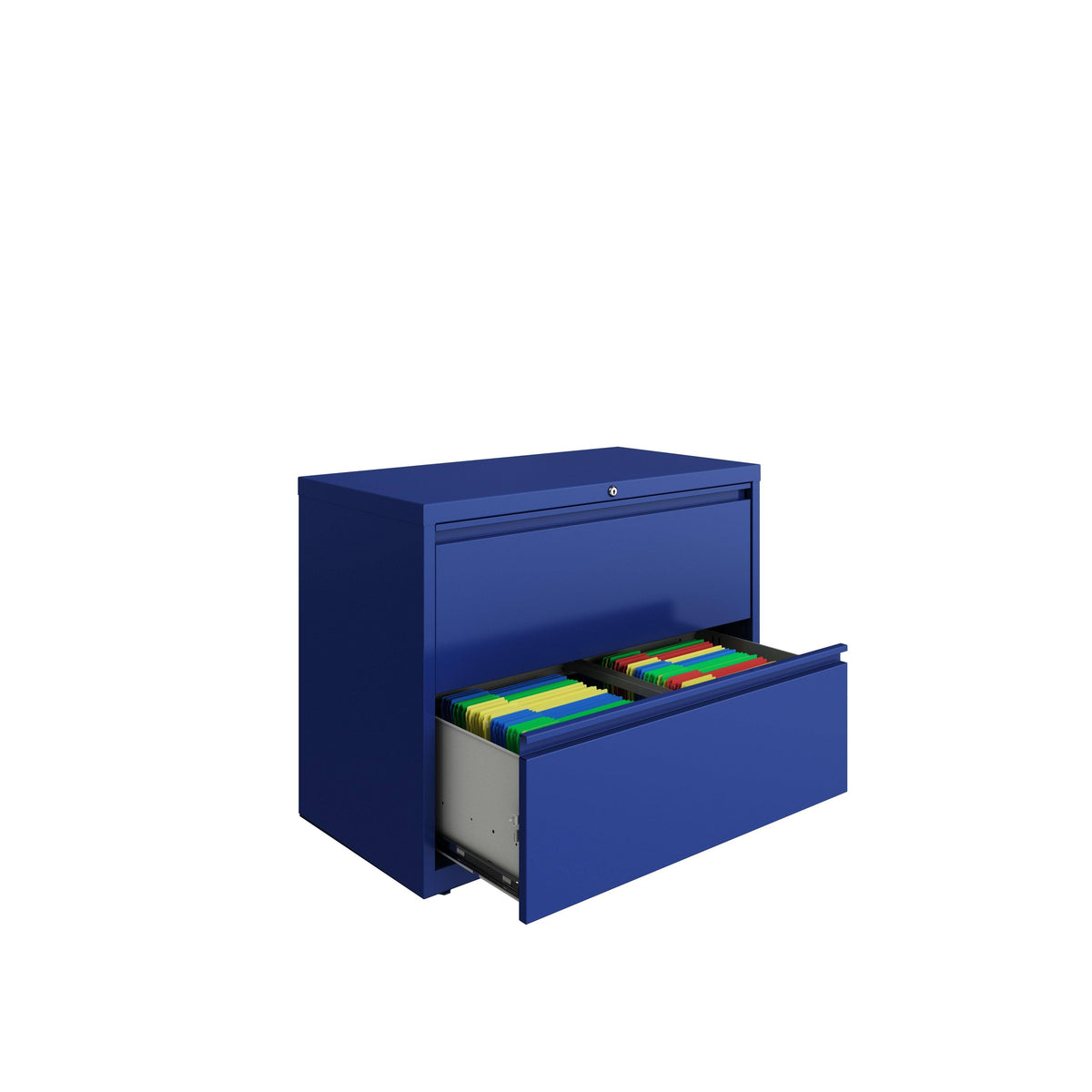 Classic Blue 2 Drawer Lateral File Cabinet J233221