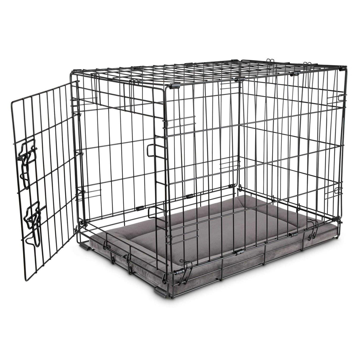 Dark Grey Velvet Dog Crate Mat and Pet Bed G44578