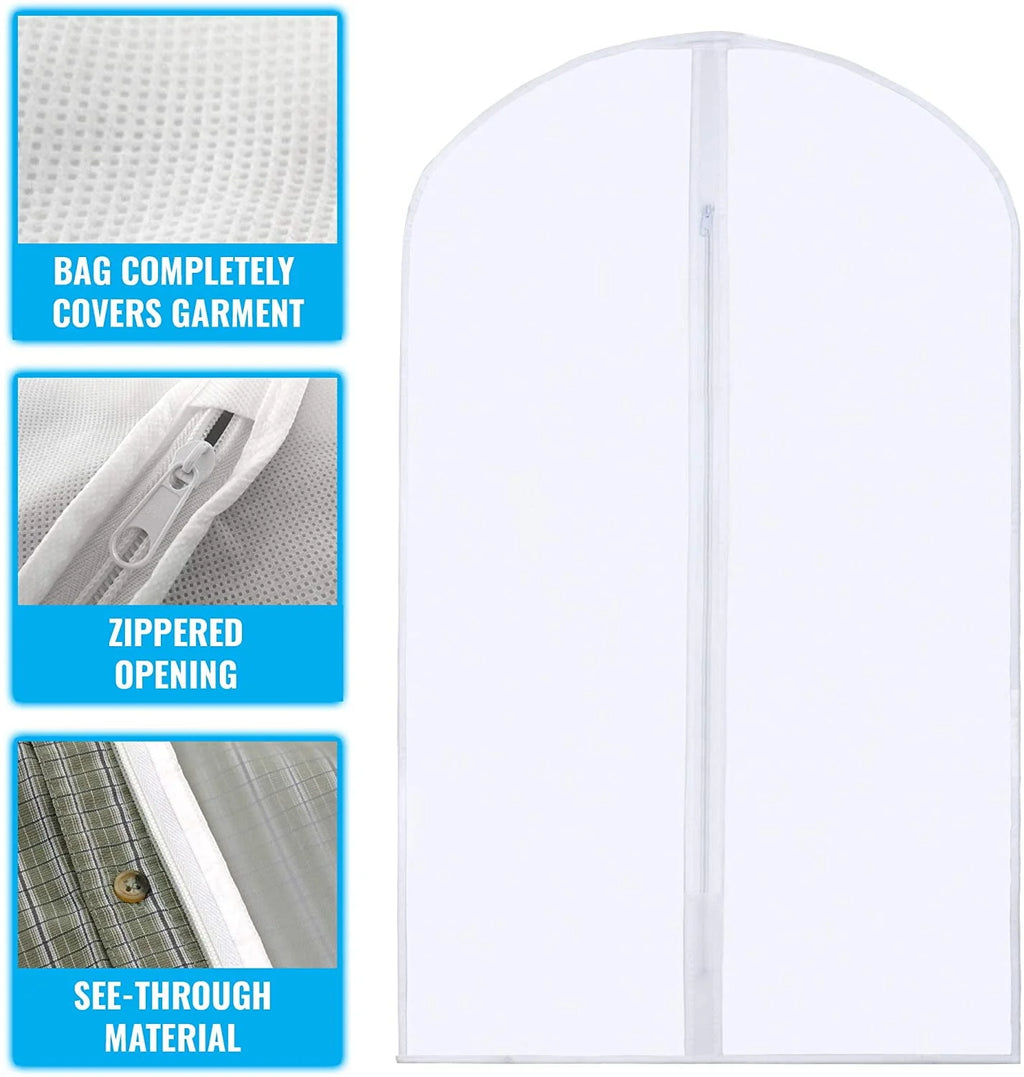 Black 5 Pack Hanging Garment Bag W700