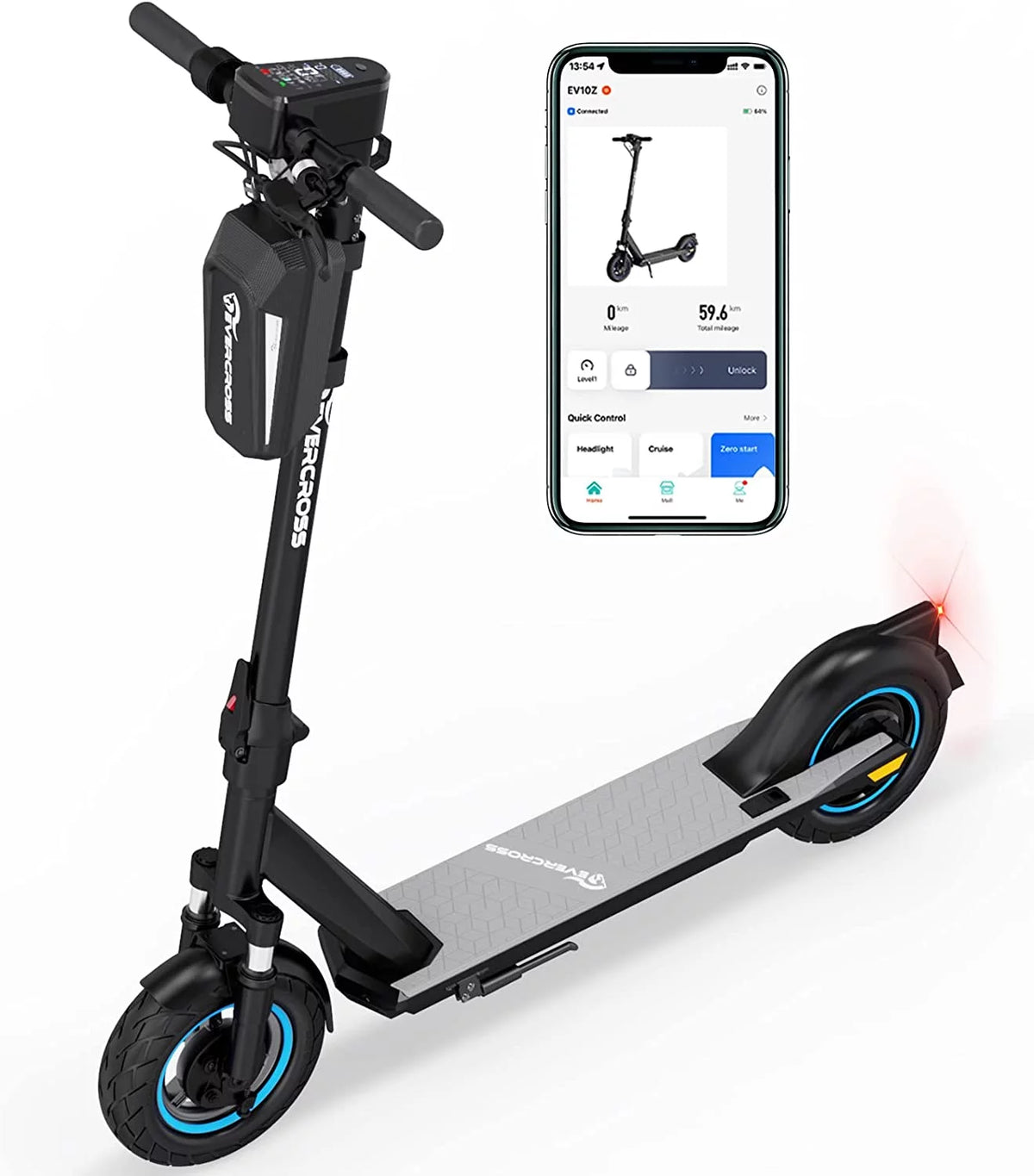 Electric Scooter 10 Solid Tires 500W Motor Folding T361360