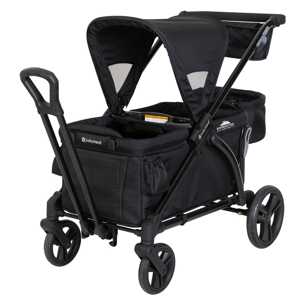 Blue 2 in 1 Push or Pull Stroller Wagon with Canopy W18328