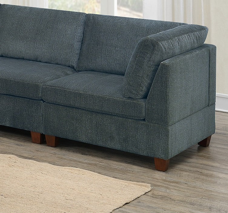 Grey Chenille Modular Sofa Set 8pc G73245