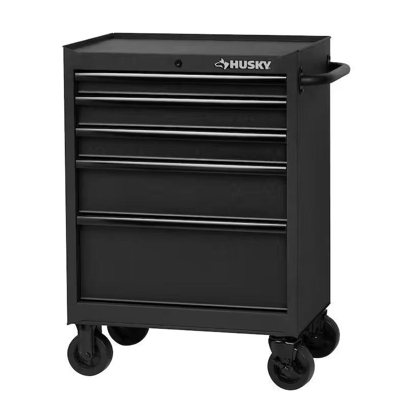 5-Drawer Rolling Tool Chest Cabinet in Textured Black R1315
