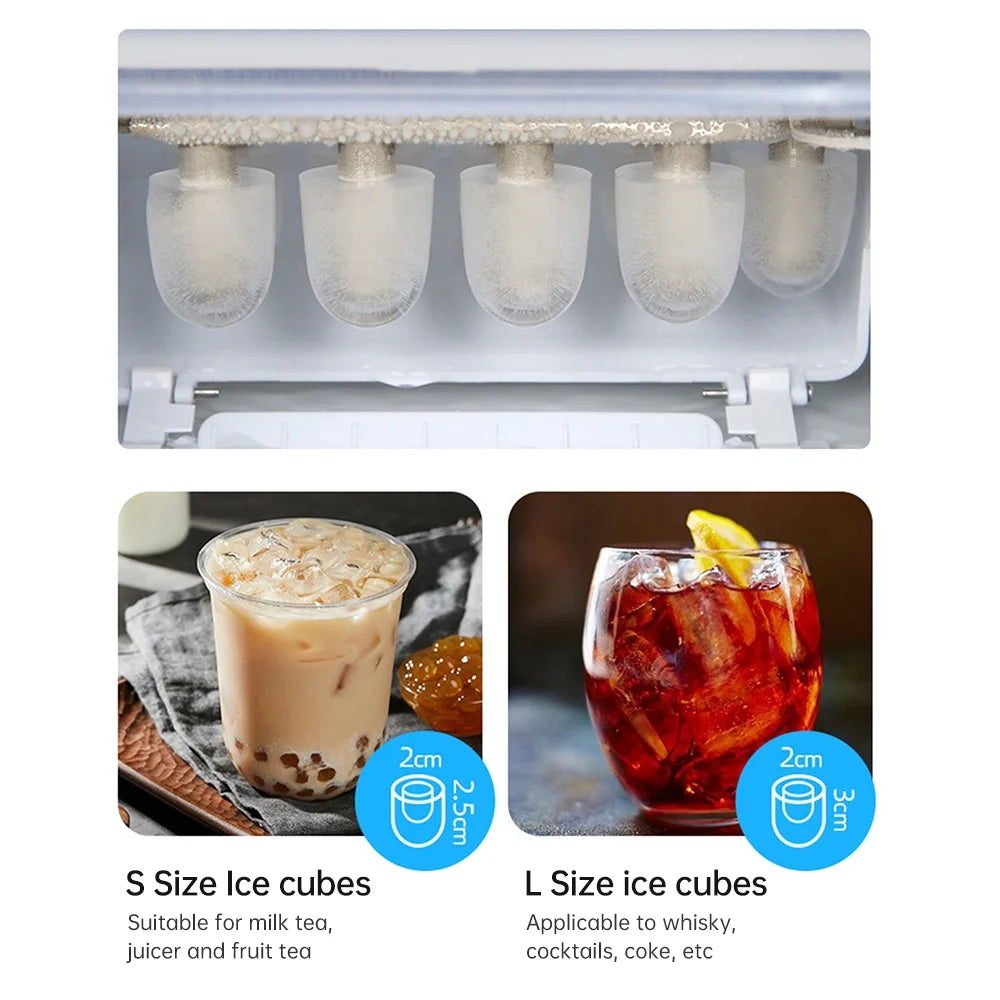 Countertop Ice Maker, 26lbs in 24Hrs, Self-Cleaning Ice Machine with Basket U917601