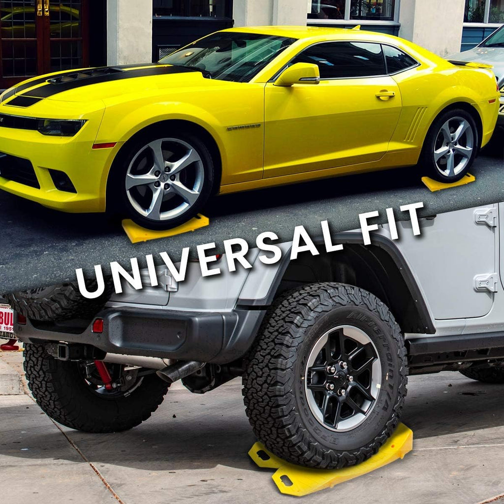 4 Piece Tire Saver Ramps Wheel Protector, Durable Plastic, Pack of 2 B4501