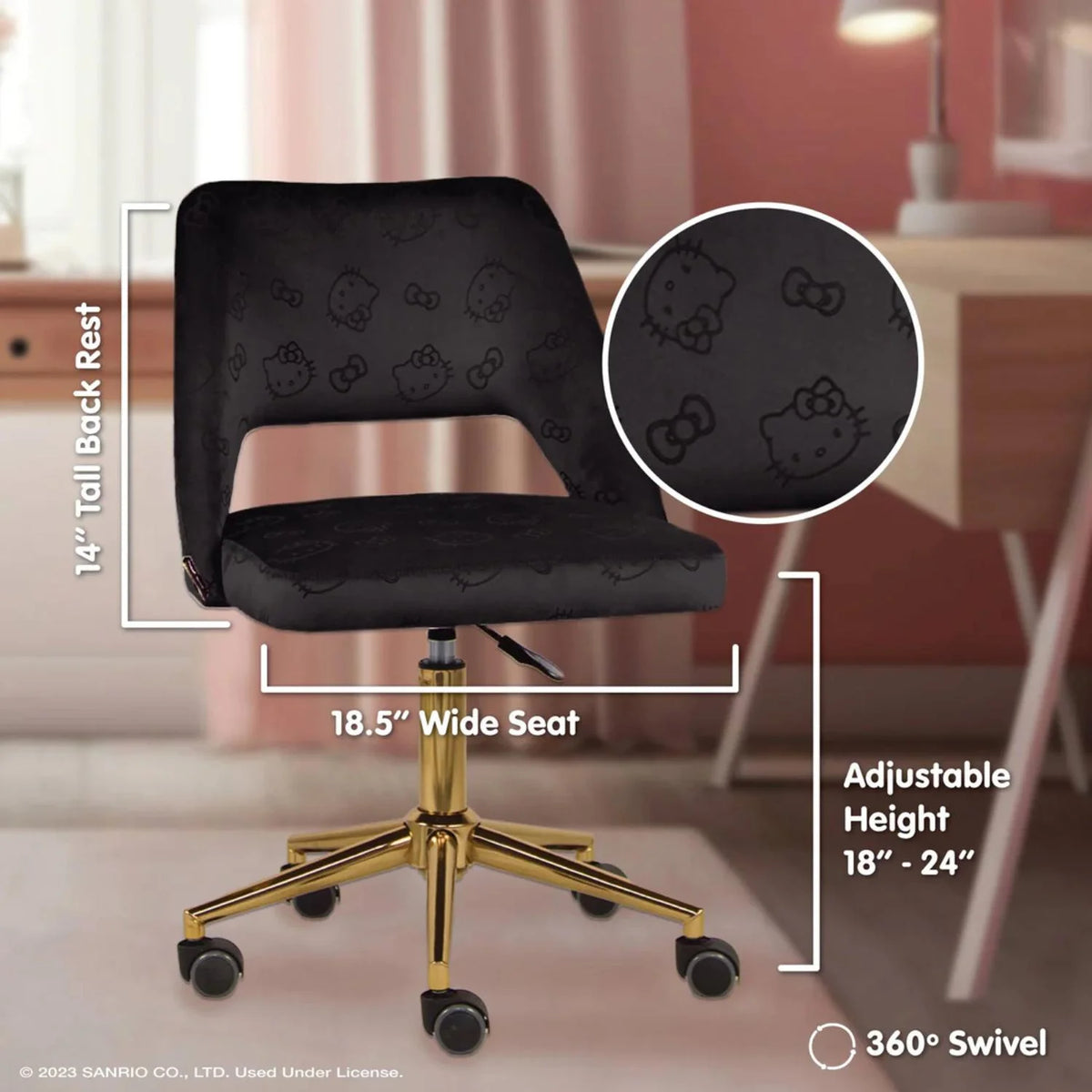 White Velvet Swivel Vanity Chair with Wheels Q4013