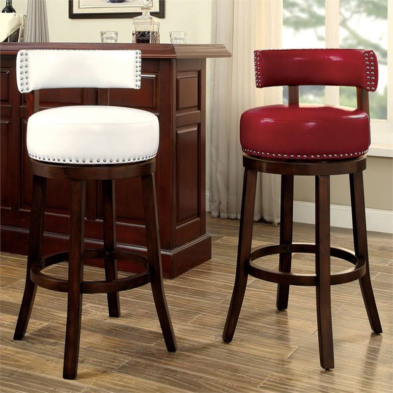 White Swivel Bar Stool H258431