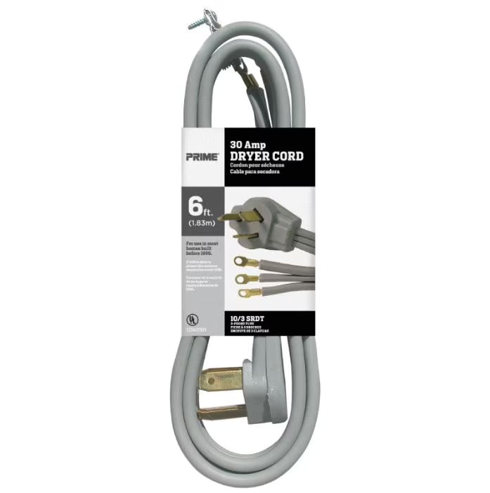 3 Pack 30 Amp 3-Wire Dryer Cord L121