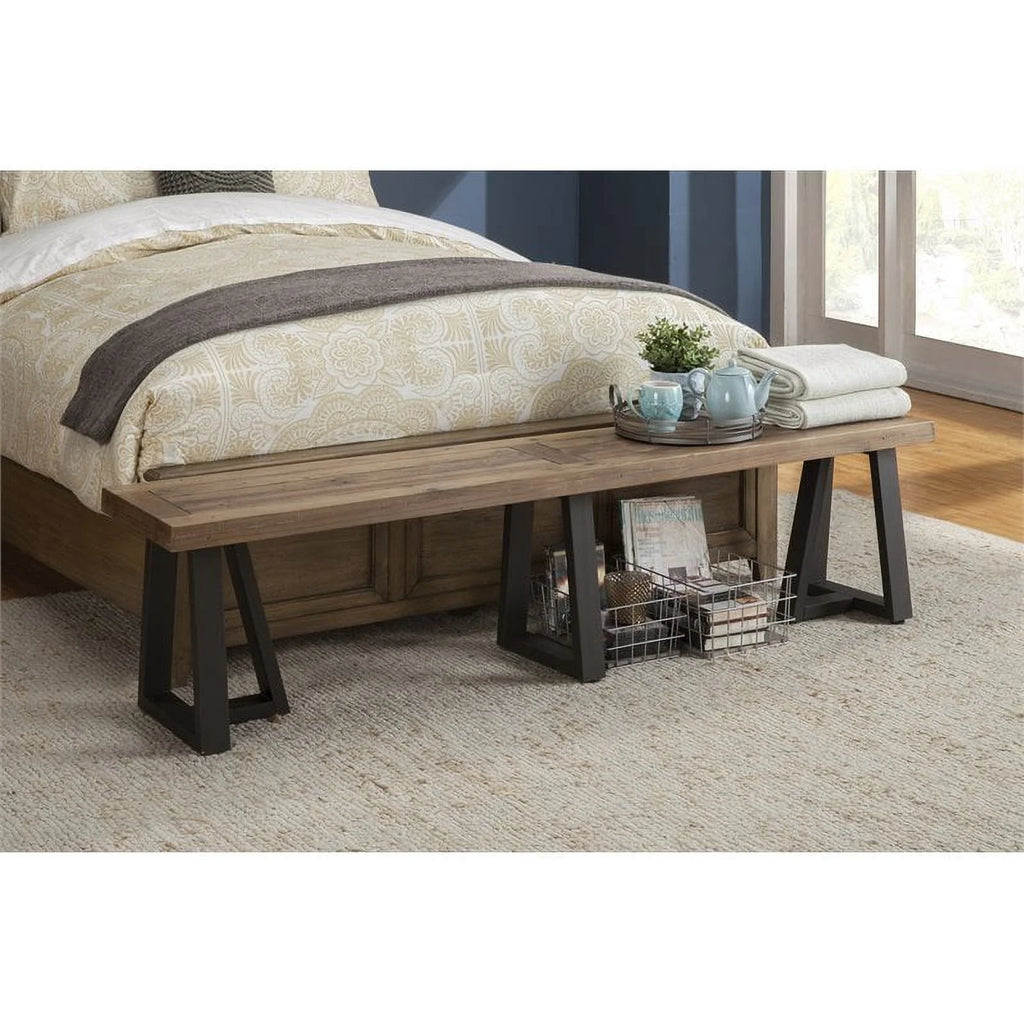 4 Piece Wood Dining Table Chairs & Bench Set F602692