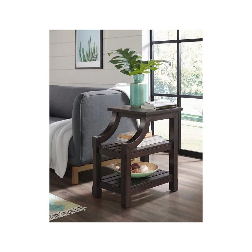 Espresso Coffee Table and Chairside Table Set C60338