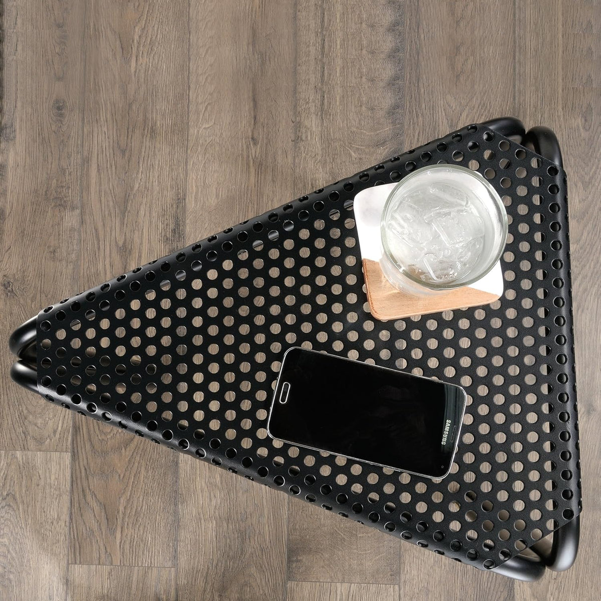 Triangular Side Table, Black finish Z6035