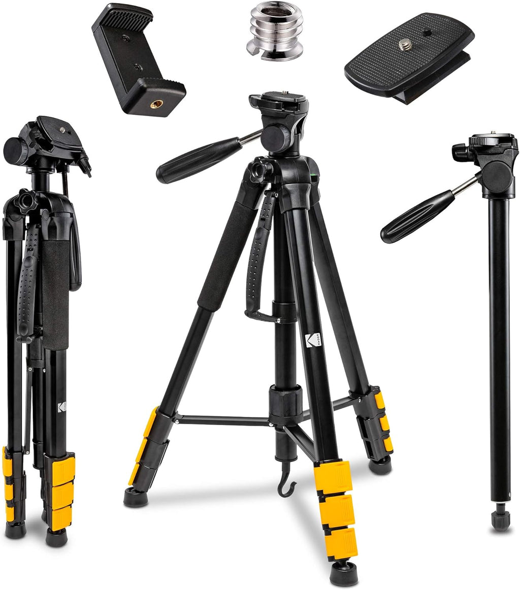 2-in-1 Tripod & Monopod with Remote, Lightweight 70” 4-Section Flip-Lock, Pack of 2 Z40606