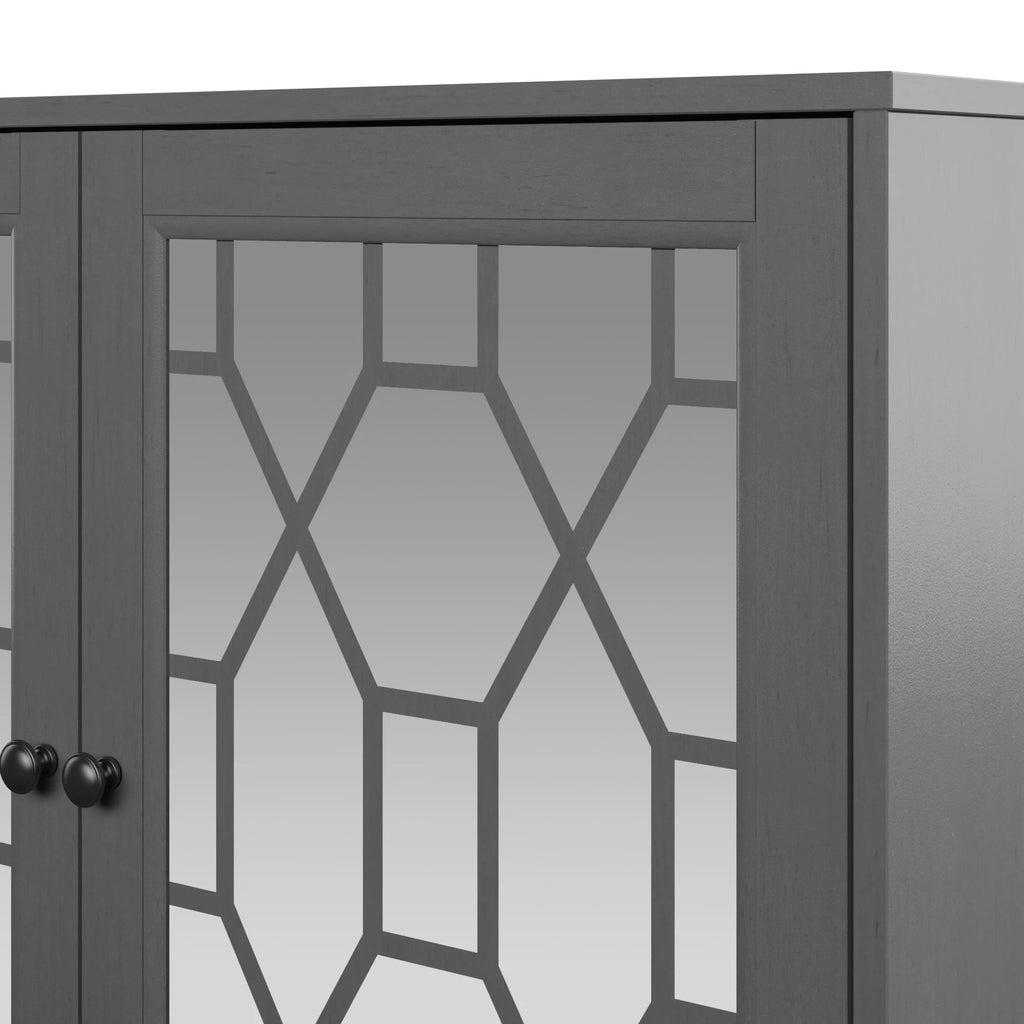 Accent Cabinet with USB Charging Ports and Mirrored Doors U2998