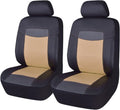 Black Water Blue Leather Car Seat Covers Pack of 2 I6558