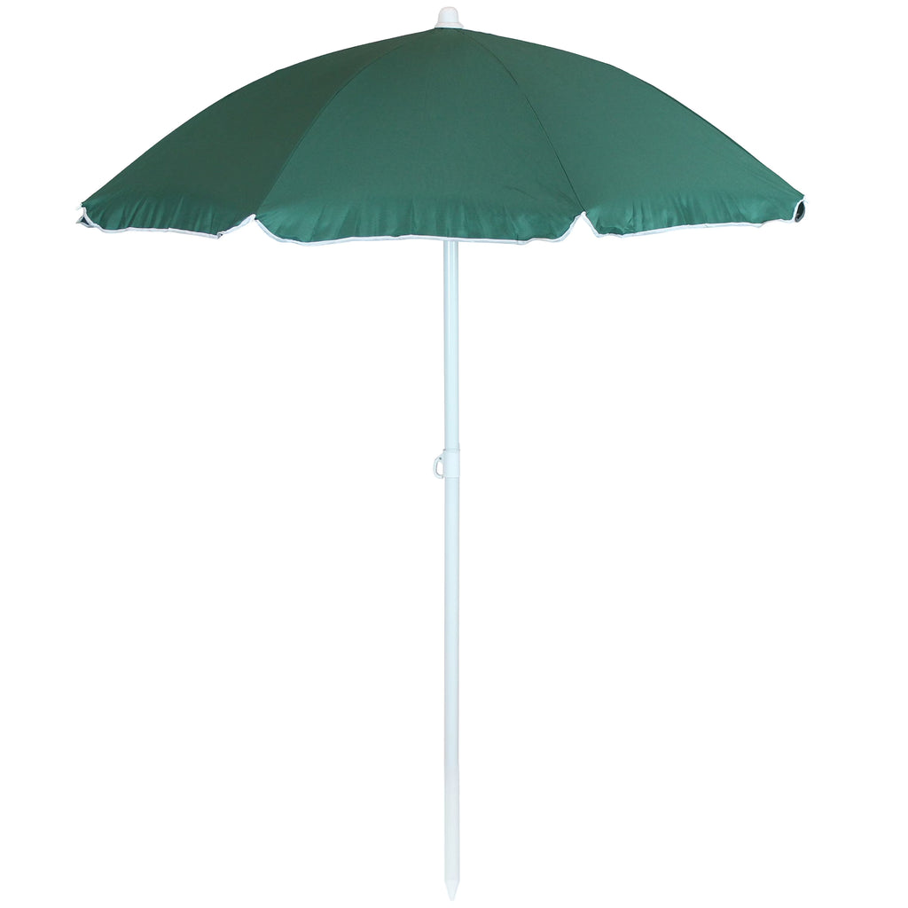 Sage Green Steel Beach Umbrella with Tilt Function A422928