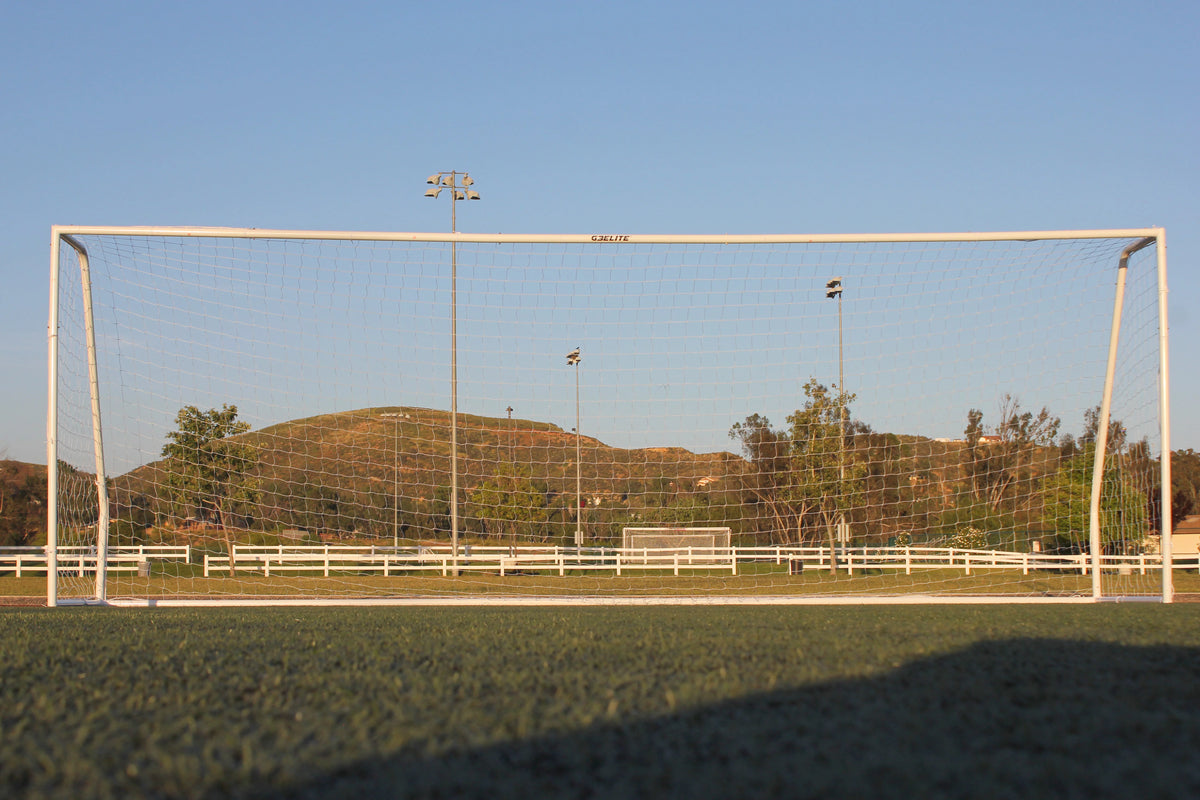 24x8 Regulation Soccer Goal with 3.5mm Nets Galvanized Steel E87899