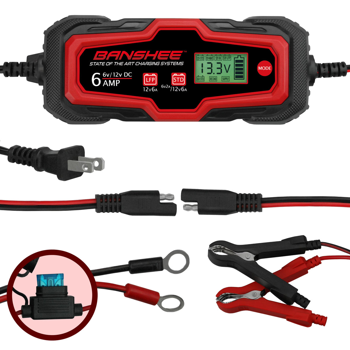 6-12V 6A Smart Car Battery Charger S415392