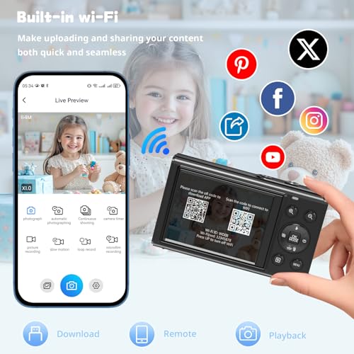 5K Dual Screen Digital Camera with Fill Light J129