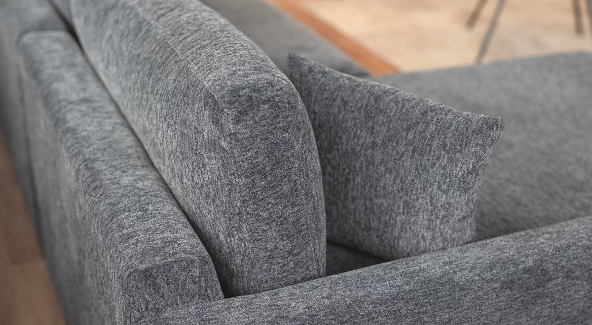 Charcoal L-Shaped Sectional Sofa Set H8233
