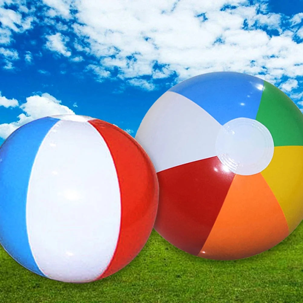 12 Pack Inflatable Rainbow Beach Balls T7317