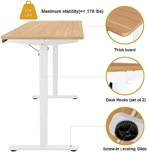 Height Adjustable Electric Standing Desk with Memory Controller 48" x 24" Z902