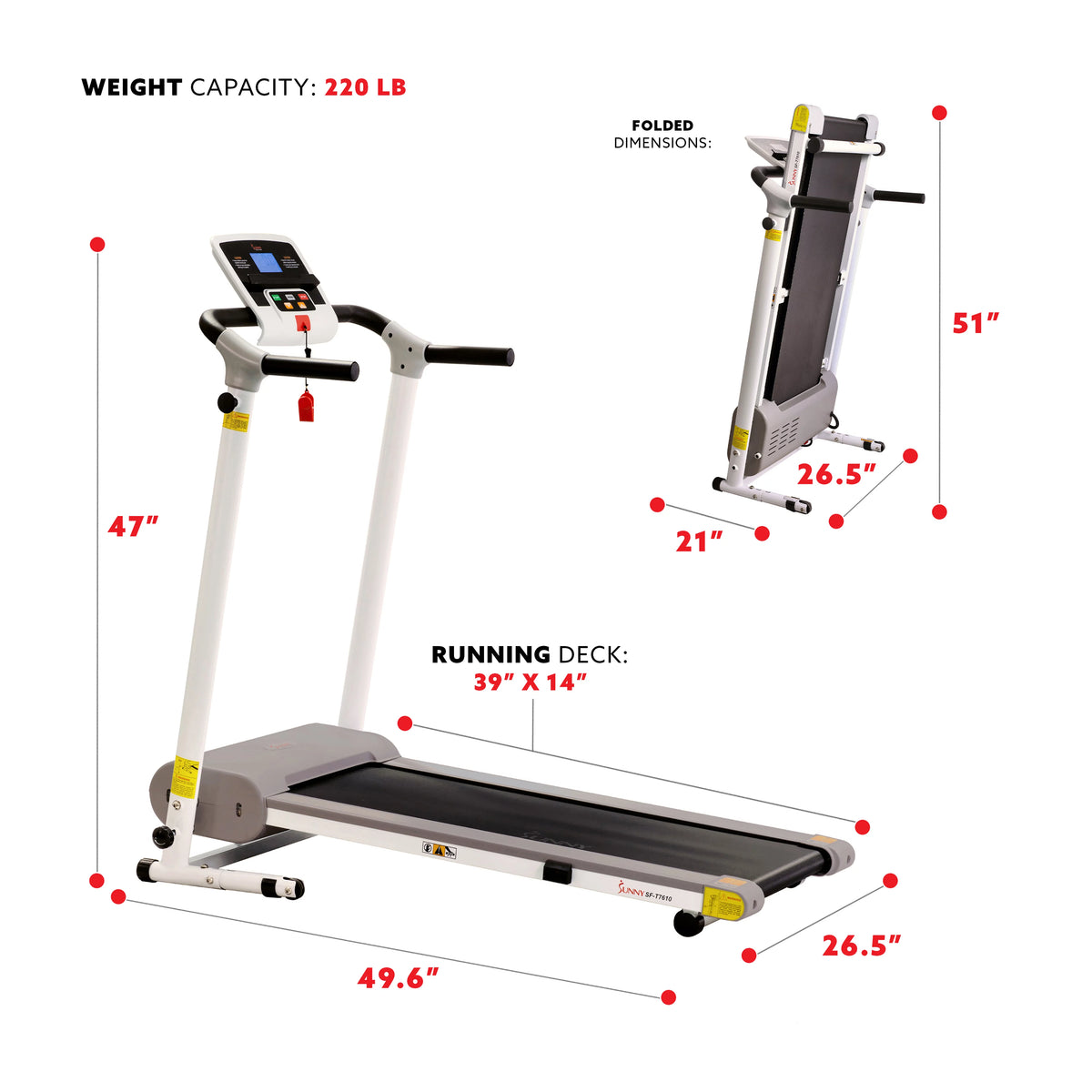 Motorized Foldable Treadmill K974158