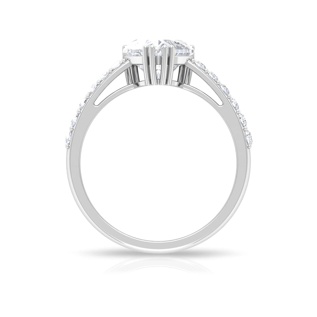 Heart Shape Moissanite Ring, 925 Sterling Silver A43781