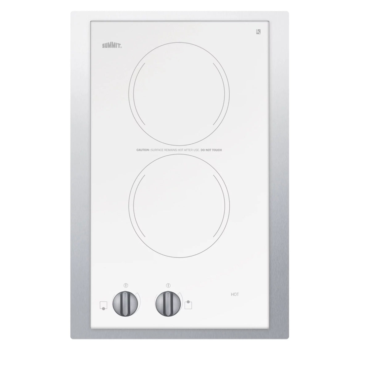 15" Wide 230V 2-Burner Radiant Cooktop Q7626