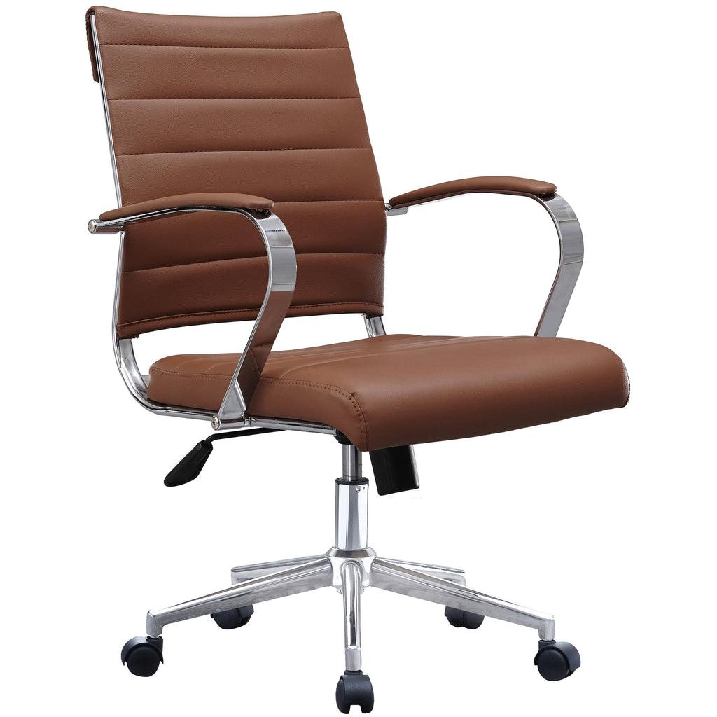 Brown PU Leather Swivel Tilt Executive Chair P1062