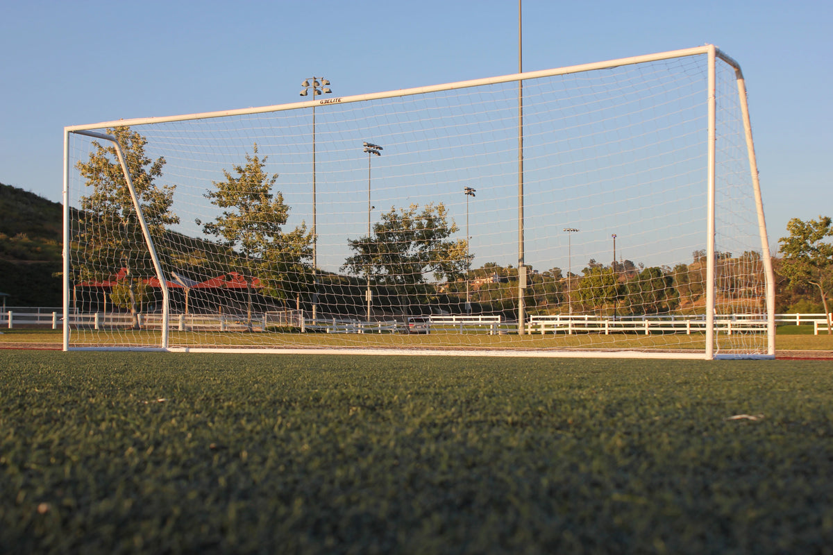 24x8 Regulation Soccer Goal with 3.5mm Nets Galvanized Steel E87899