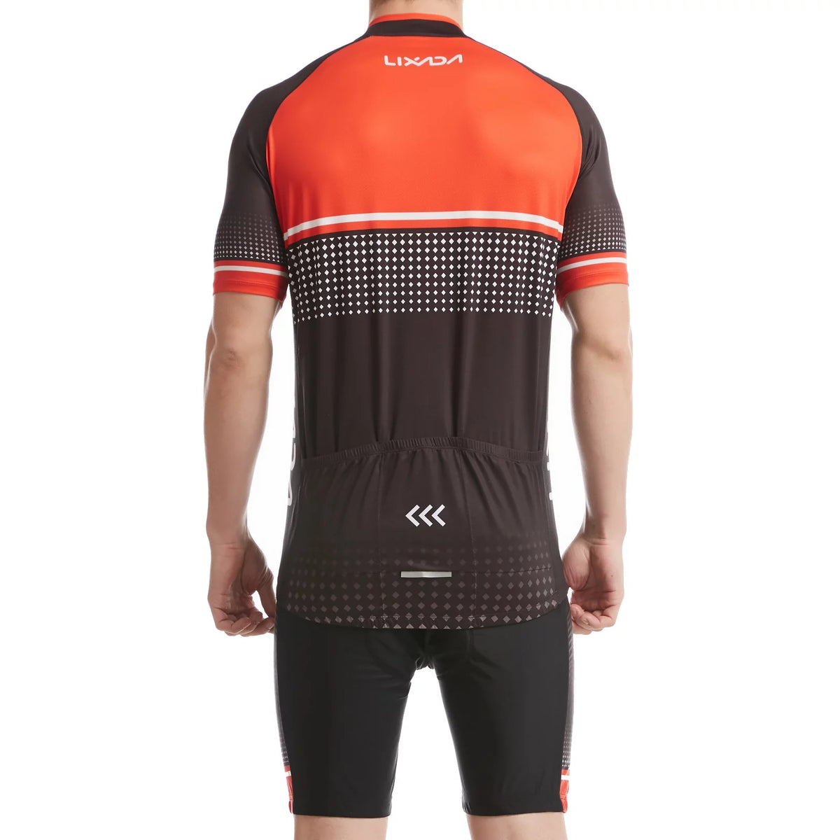 Breathable Quick-Dry Short Sleeve Cycling Jersey and Padded Shorts Set M84829