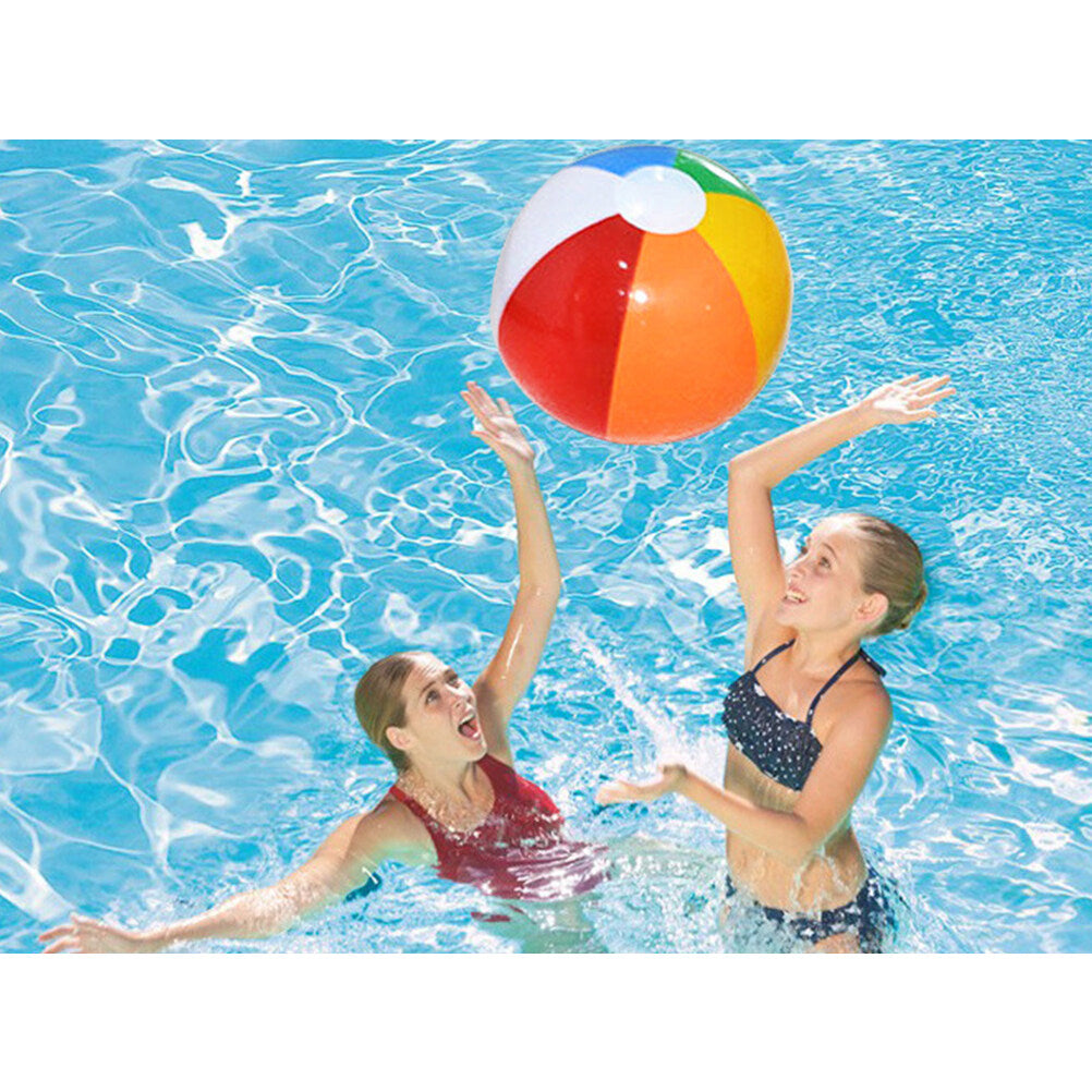 12 Pack Inflatable Rainbow Beach Balls T7317